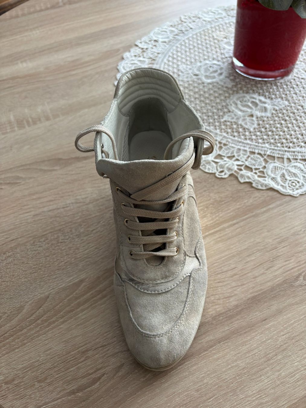 Geox Damenschuhe: Baskets compensées beige en cuir – Gebraucht aus Fully von feline01 2