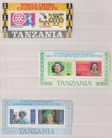 4 Kleinbogen Tanzania. Schach/Queenmother. Postfrisch. (5)