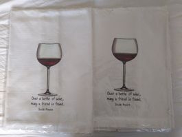 New Wine Lover kitchen Towels 2x