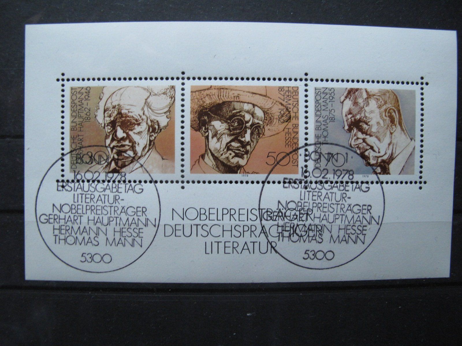 Tutti i francobolli: BRD 1978 Nobelpreristräger BL16 ET – Usato da Wil SG venduto da fva01