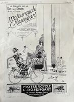 Rosengart Moto Vélo - Alte Werbung / Ancienne publicité 1923
