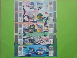 2022 Krypto Stamps 2.0, Nr. 1-10 mit Erstagsstempel