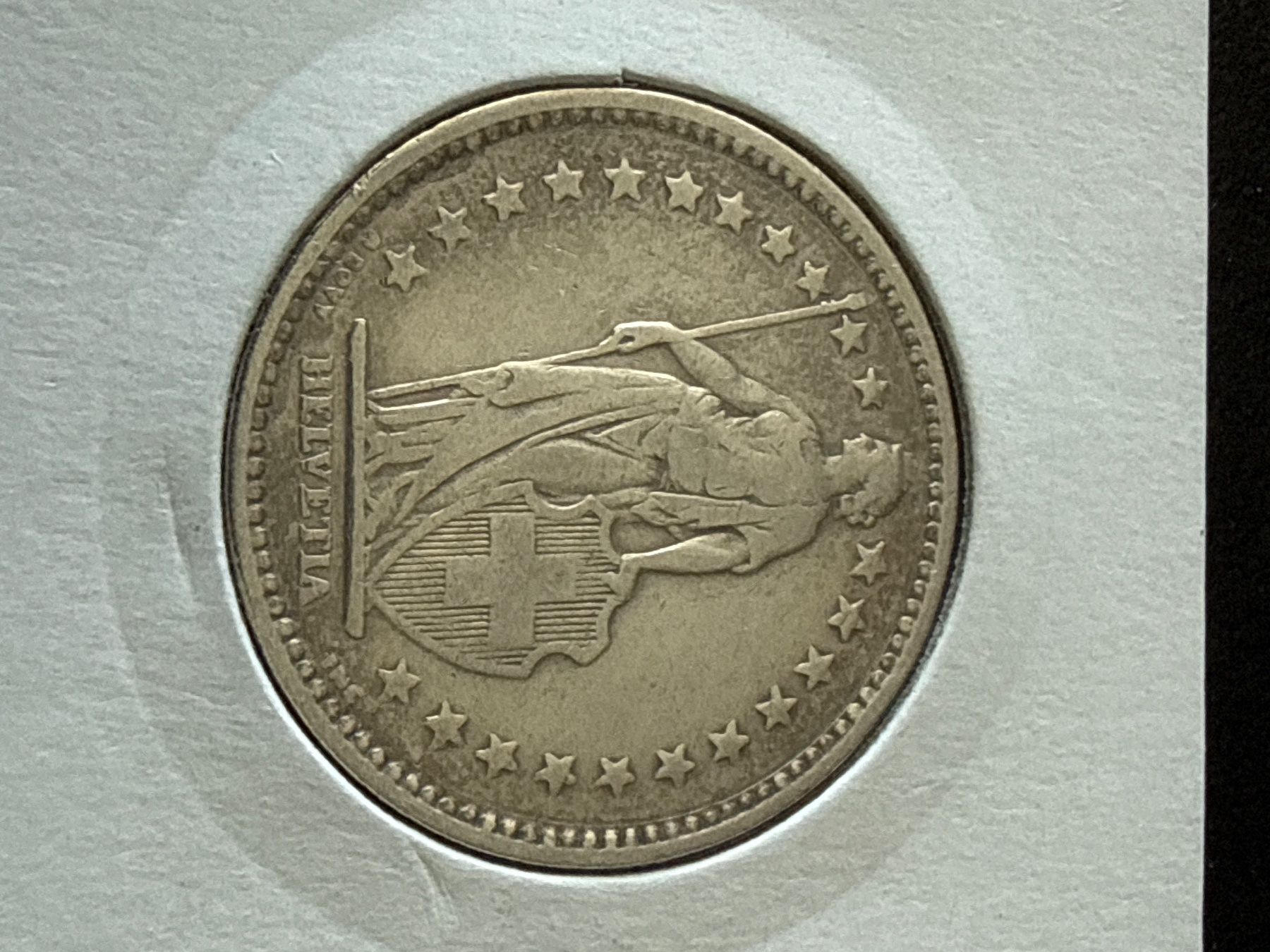 Tutti le monete: Suisse - 2 francs - 1909 - Silver Coin – Usato da Pully venduto da ta571 2