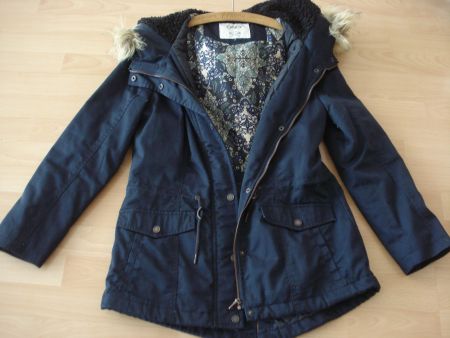 dunkelblaue Winterjacke Gr. M