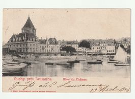 Postkarte Ouchy près Lausanne Hotel du Château, 1904