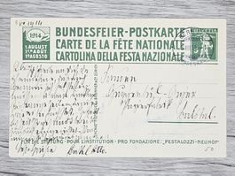 CL16 Carte Postale + Timbre Suisse 1914
