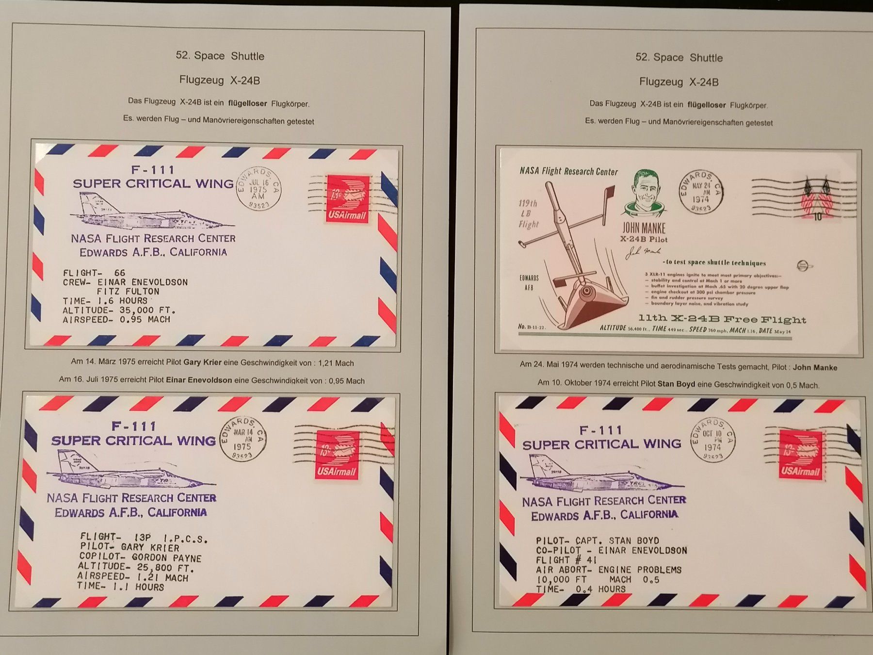 Tutti i francobolli: Space Shuttle Enterprise und Columbia Briefe ud Briefmarken – Usato da Wangen an der Aare venduto da Ute 3