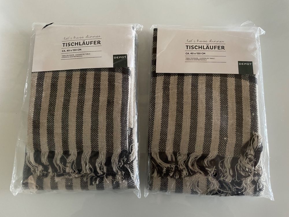 Neu Leinen 2 Tischläufer von Depot Tischdecke Kaufen auf Ricardo
