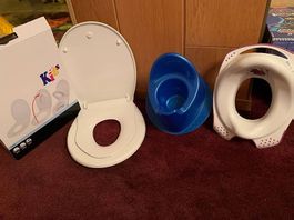 3er Set WC-Aufsatz/Töpfchen/WC-Sitze für Kinder