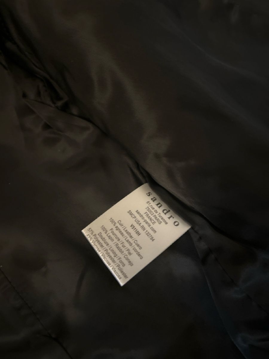Sandro Giacche: Sandro Lederjacke mit Fell – Usato da zürich venduto da gettingridofstuff 2