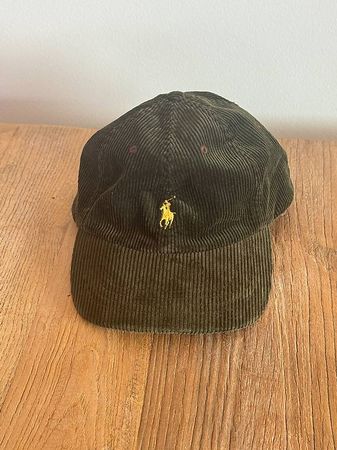 Polo Ralph Lauren Cap Cord olivgrün mit Lederriemen