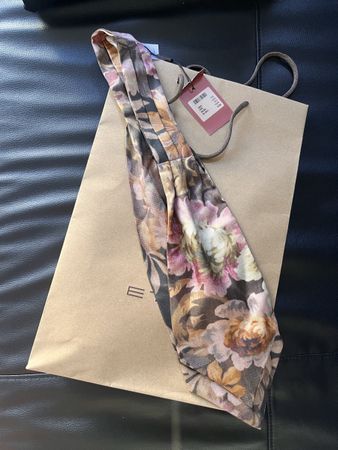 ETRO cravatta in seta 100% stampa floreale – nuova con carte