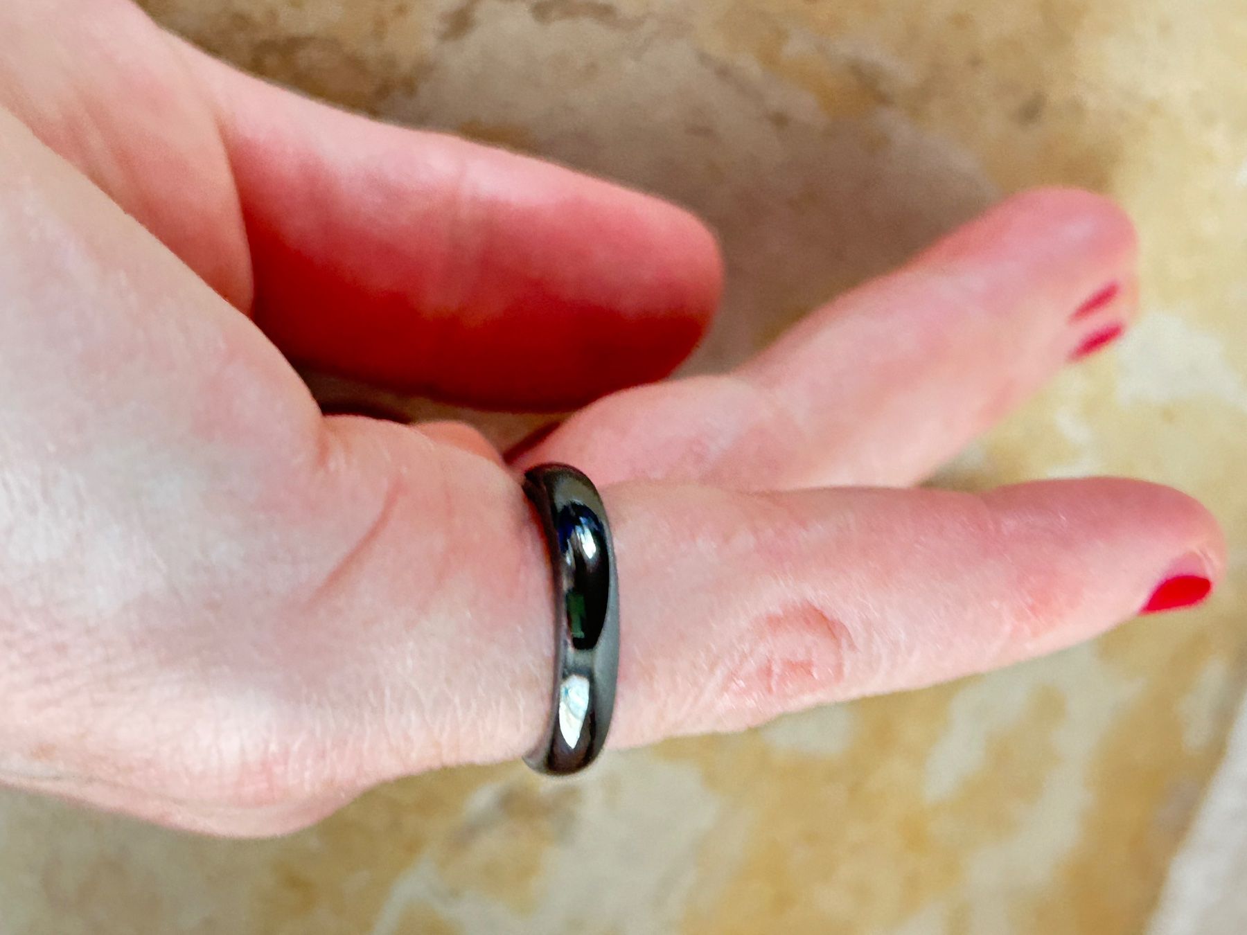 Anelli: Eleganter Hämatit Ring Gr. 52/54 – Usato da Laufen venduto da Bellebellezza 6