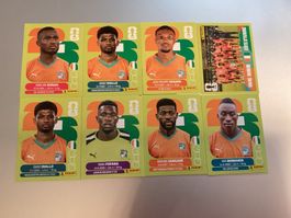 Panini Sticker Elfenbeinküste WM 2026 Set 8 Karten