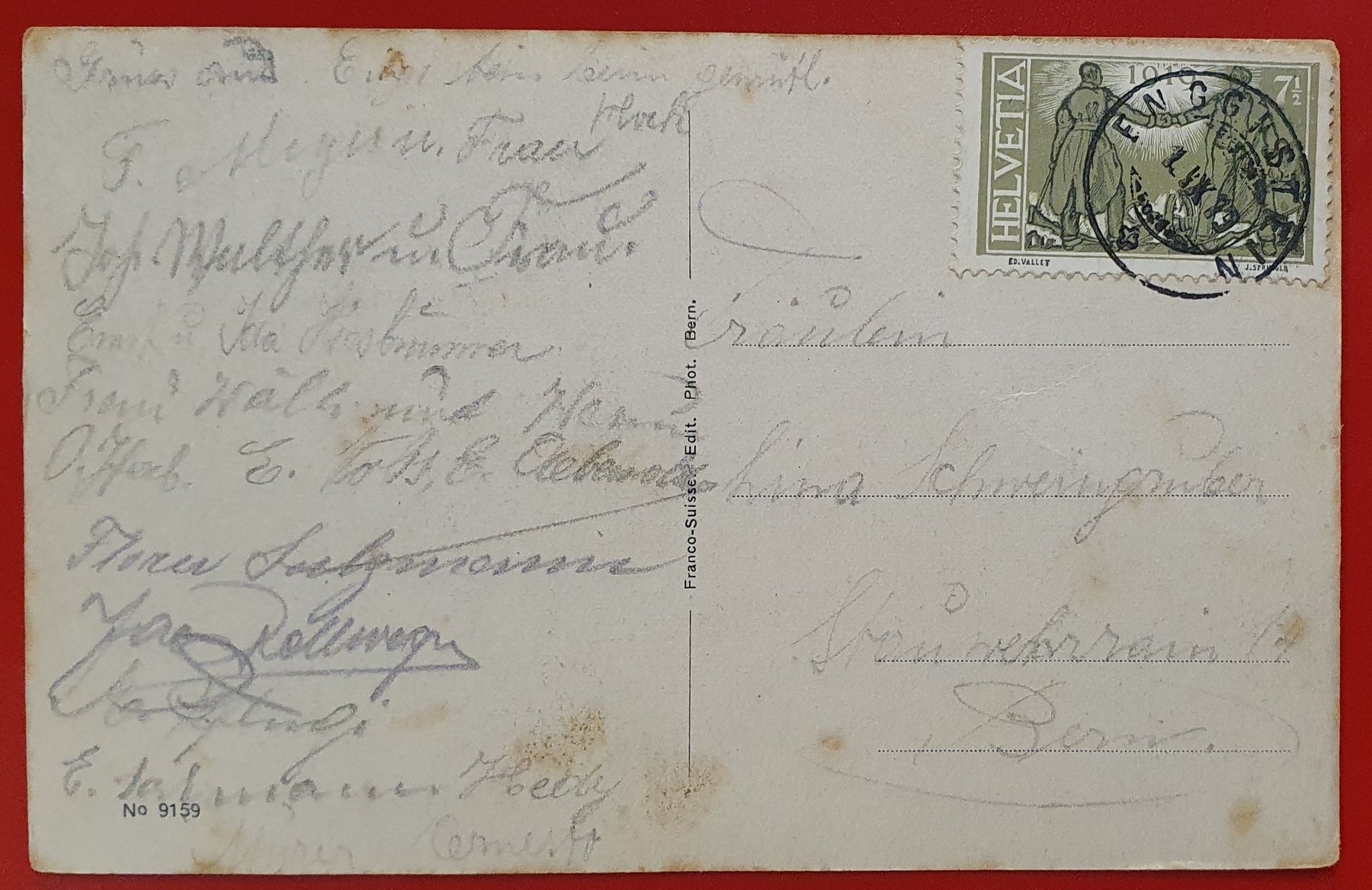 Ansichtskarten: Bad Enggistein 1919 – Gebraucht aus Kreuzlingen von Rschweiz1 1