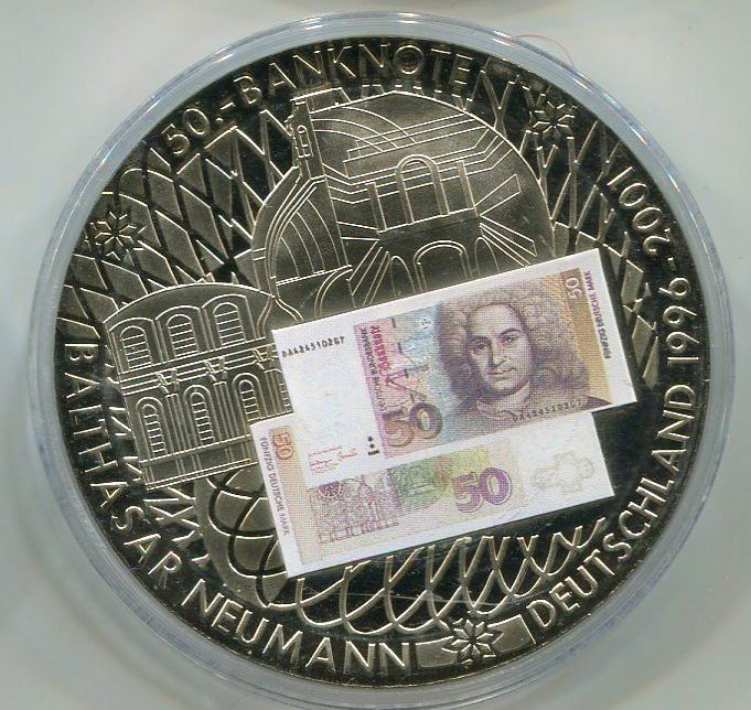 Medaillen: Medaille 50 DM Balthasar Neumann. PP – Neu und originalverpackt aus Basel von Butsch5
