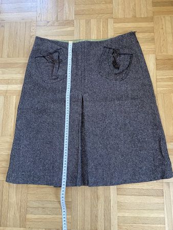 Rock Tweed Grau Damen Grösse 38 guter Zustand