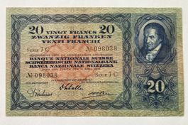 schöne 20 Franken-Note 1935