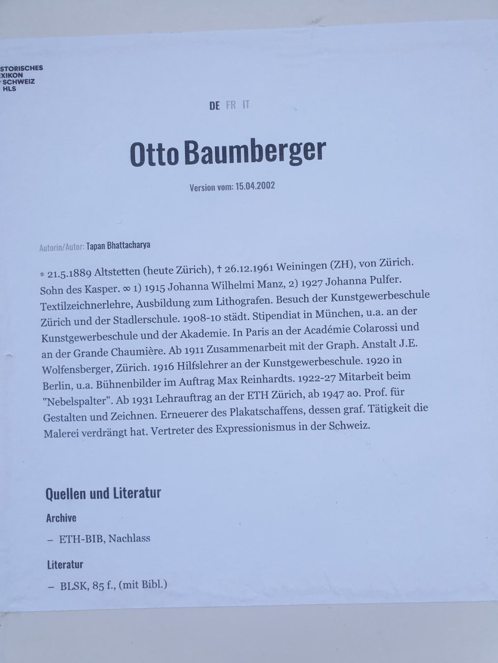 Grafica & Litografie: Lithographie / Otto Baumberger – Usato da Zürich venduto da B-Rock 7