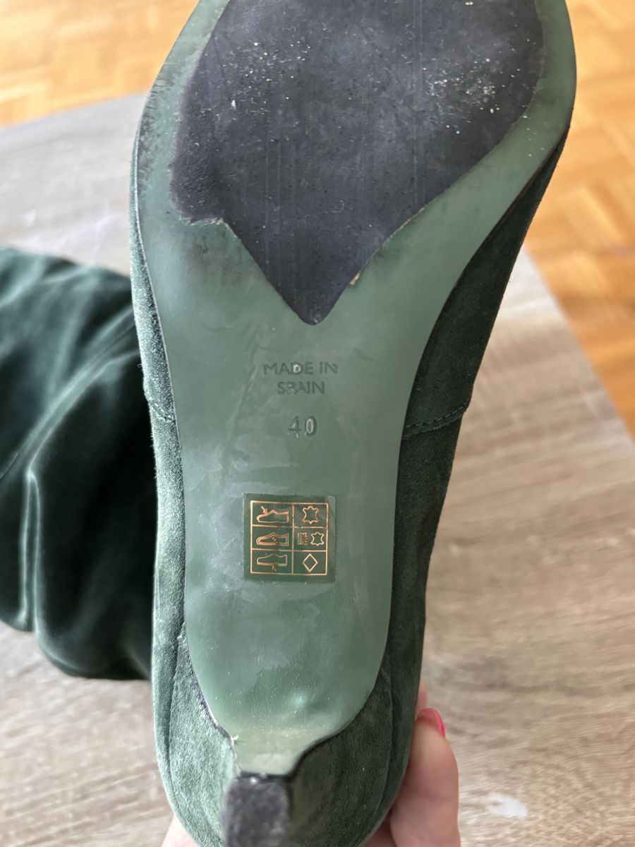 Scarpe da donna: Grüne Leder Stiefeletten – Nuovo (secondo la descrizione) da Untersiggenthal venduto da sladja25 1