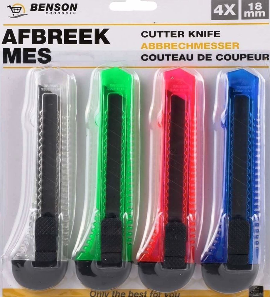 Messer: 4er Set Cutter Abbrech-Messerset 18mm – Neu und originalverpackt aus St. Gallen von schnaeppchen-preise 2