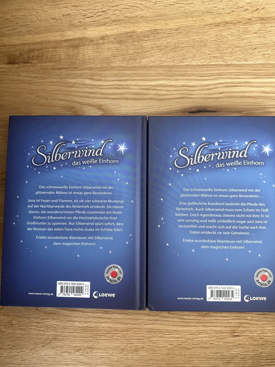 Bücher: 2 x Silberwind das weiße Einhorn Sandra Grimm – Gebraucht aus Oberkirch LU von  1