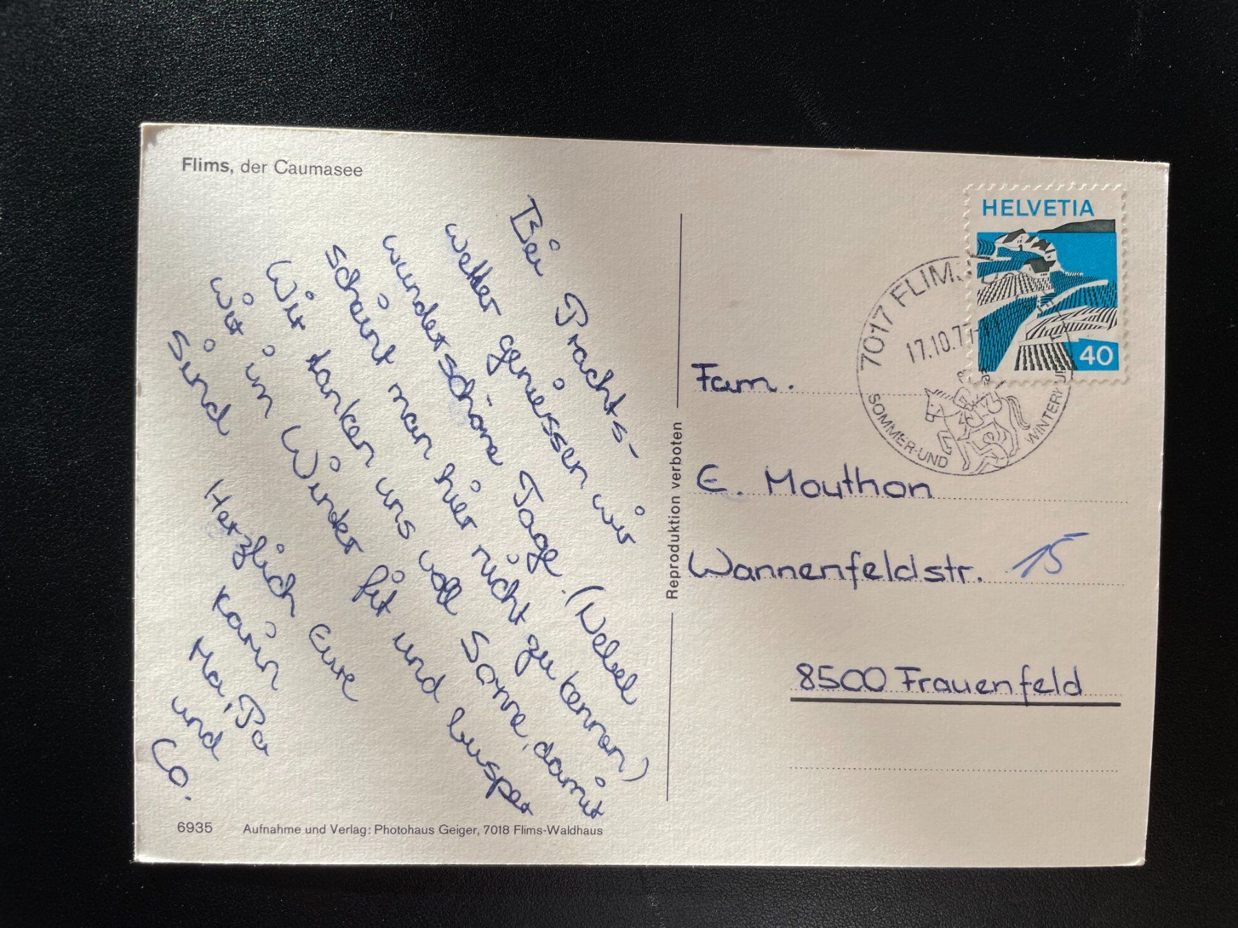 Cartoline postali: AK GR Flims, Caumasee – Usato da Thal venduto da Danny82 1