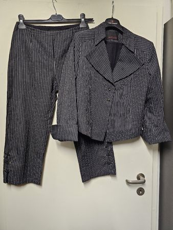Veste et Pantacourt/Vintage à rayures/Batiste/Chic/Taille 38