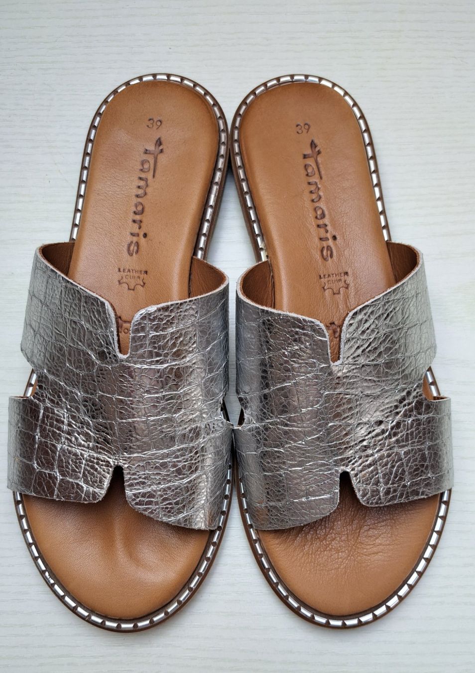 Tamaris Damenschuhe: Leder Sandale – Gebraucht aus Reutigen von IrisFashion 1