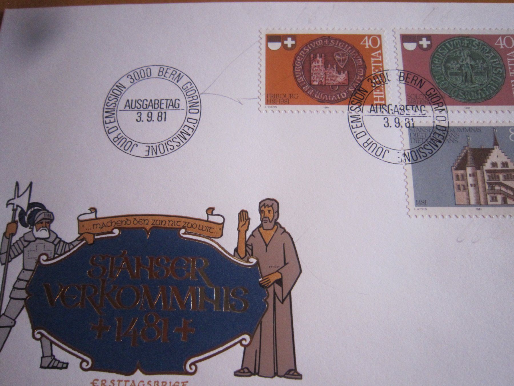 Tutti i francobolli: CH 1981 FDC Serie einzeln 4er und Maximumkarten – Usato da Gordola venduto da Polentaefung 1