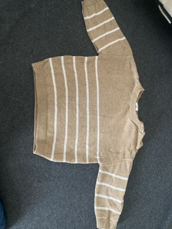 Fall into Comfort: Baby Striped Beige Sweater size 9m