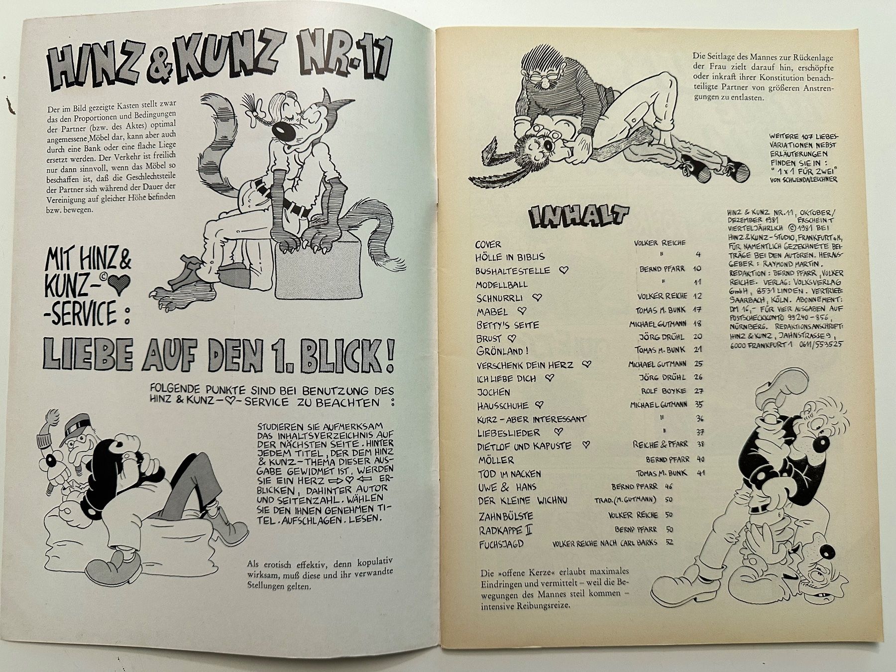 Comics: HINZ & KUNZ HEFT 11 - VOLKSVERLAG – Gebraucht aus Münsingen von Ganjam 3