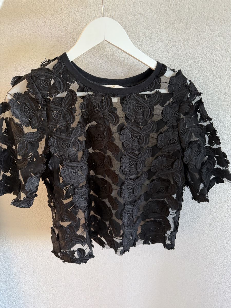 H&M T-shirt: Cooles H&M Studio Spitzen Shirt I S – Nuovo (secondo la descrizione) da Schindellegi venduto da SeaAndAir
