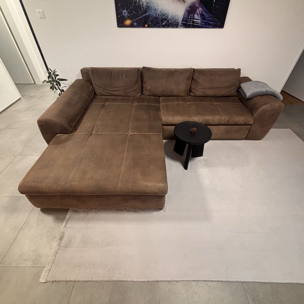 Sofas: Bettsofa Leder Braun – D'occasion à Hütten par mir_rkl6 4