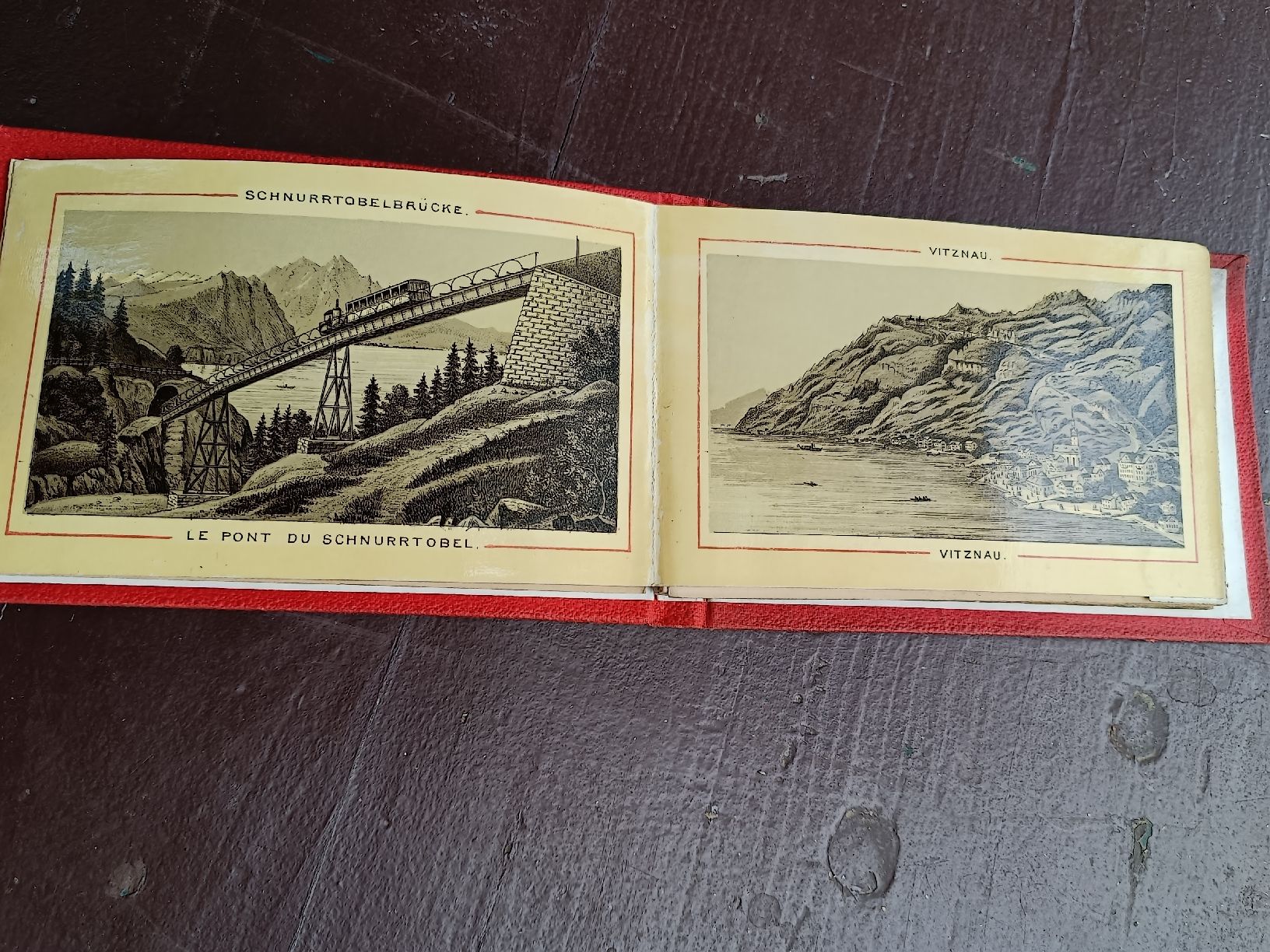 Cartoline postali: Antikes Litho Bilder Set / Rigi Vierwaldstättersee Gotthard  – Usato da Brugg AG venduto da Ente015 2