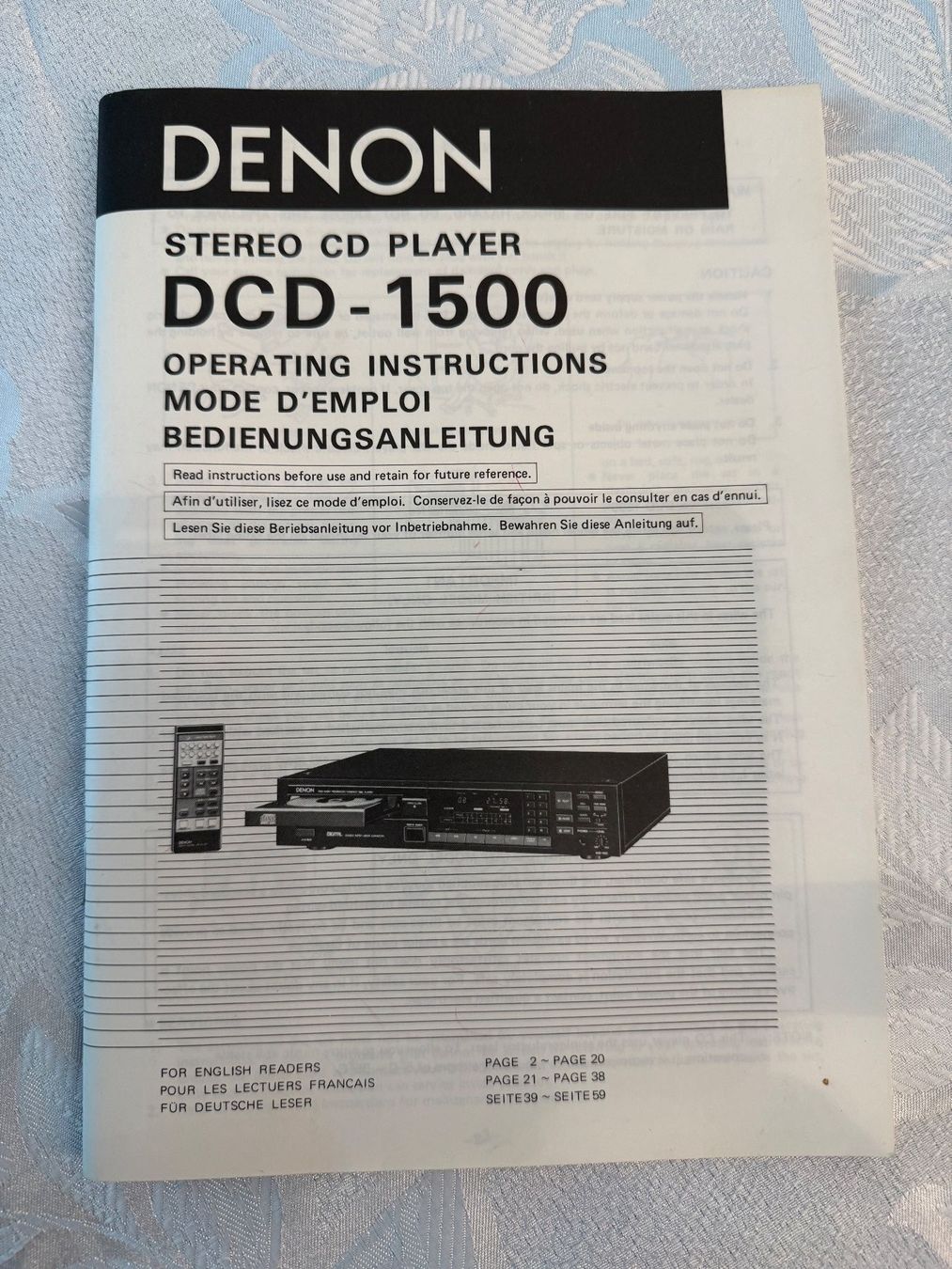 Denon Lettore multimediale & Streamer: DENON DCD-1500 STEREO CD PLAYER – Usato da Zürich venduto da fehlton 9