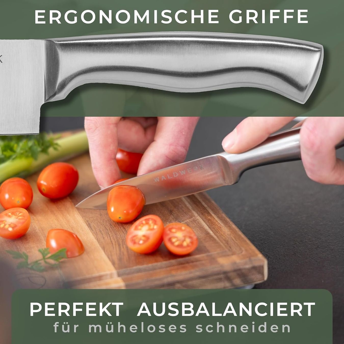 Coltelli: Küchenmesser Messerset Messerblock Set 7tlg Edelstahl – Nuovo e nell'imballaggio originale da Wittenbach venduto da VELARO 3