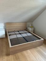 Malm Bett 160x200cm inkl. Lattenrost und zwei Schubladen 