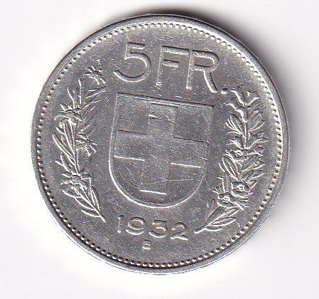 Alle Münzen: 5 Franken 1932 – Gebraucht aus Neuchâtel von karlpierrino