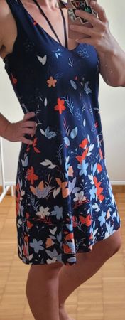 Sommerliches Kleid von Mango mit Blumenmuster, Gr S