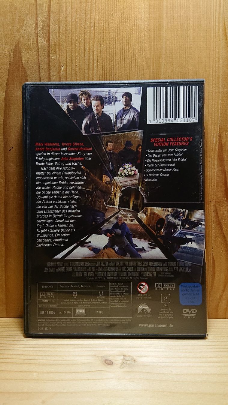 Tutti i DVDs: VIER BRÜDER DVD mit Mark Wahlberg – Usato da Wilderswil venduto da Exebub 1