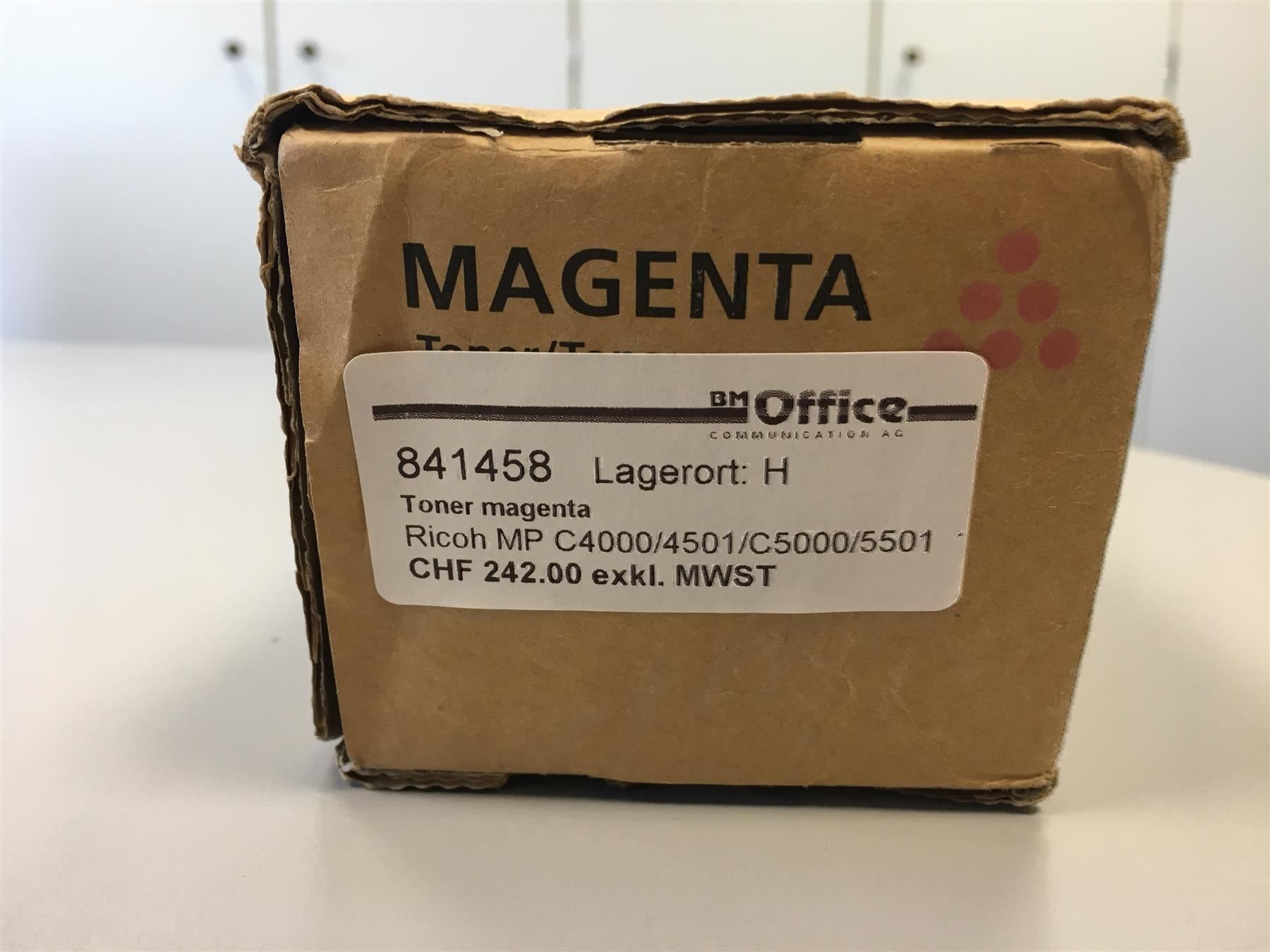 Ricoh Druckerpatronen & Toner: Toner Ricoh MP C5000 Magenta – Neu und originalverpackt aus Wängi von Bmo 2