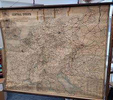 Karte Europa XXL, Schulkarte 1895 Eisenbahnen