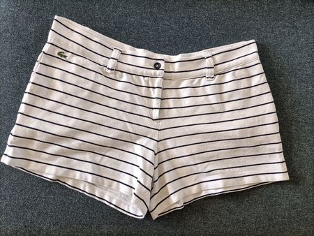 Lacoste gestreifte Shorts weiss/blau Grösse 38 guter Zustand