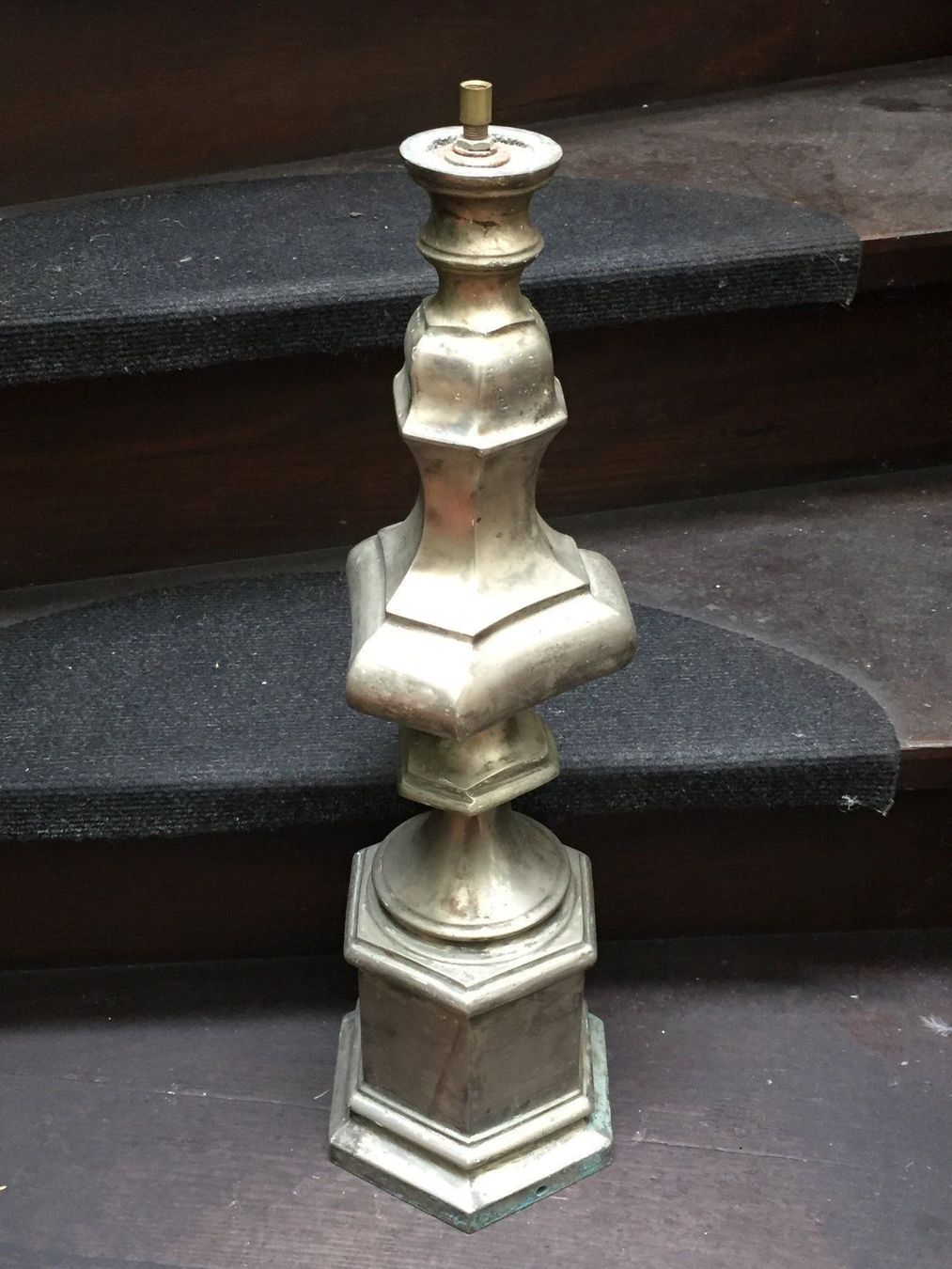 Lampade: Barock Lampenfuss Versilbert Gussmetall – Usato da Schaffhausen venduto da vintageville 2
