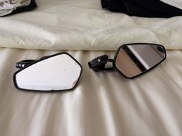 Motorrad Spiegel Set Schwarz Lenker Montage Neu