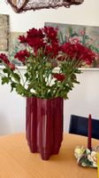 Vase Glas XXL sattes rot