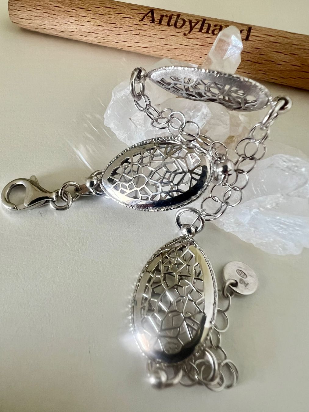 Bracciali & Braccialetti: Gexist Schweizer Designer-Armband Silber 925 durchbrochen – Usato da Ruswil venduto da artbyhand 4