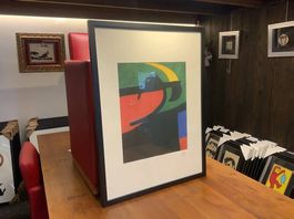 Joan Miro Lithografie "Katalanische Bauer im Mondschein".
