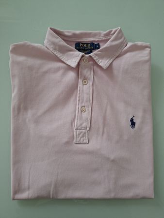 Polo en mesh rose taille L